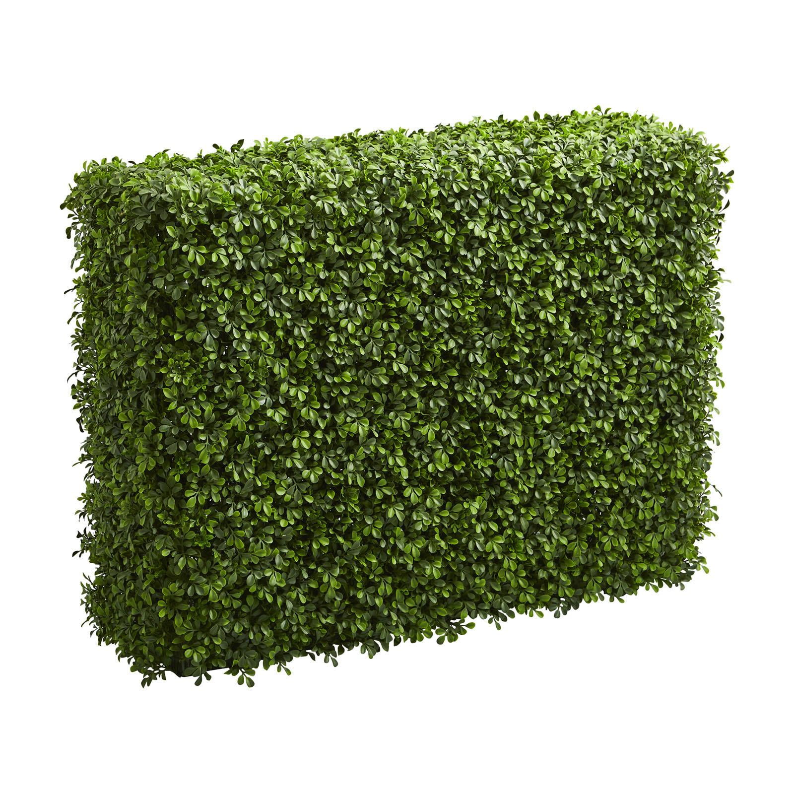 39" Green Plastic Boxwood Artificial Hedge for Indoor/Outdoor Use