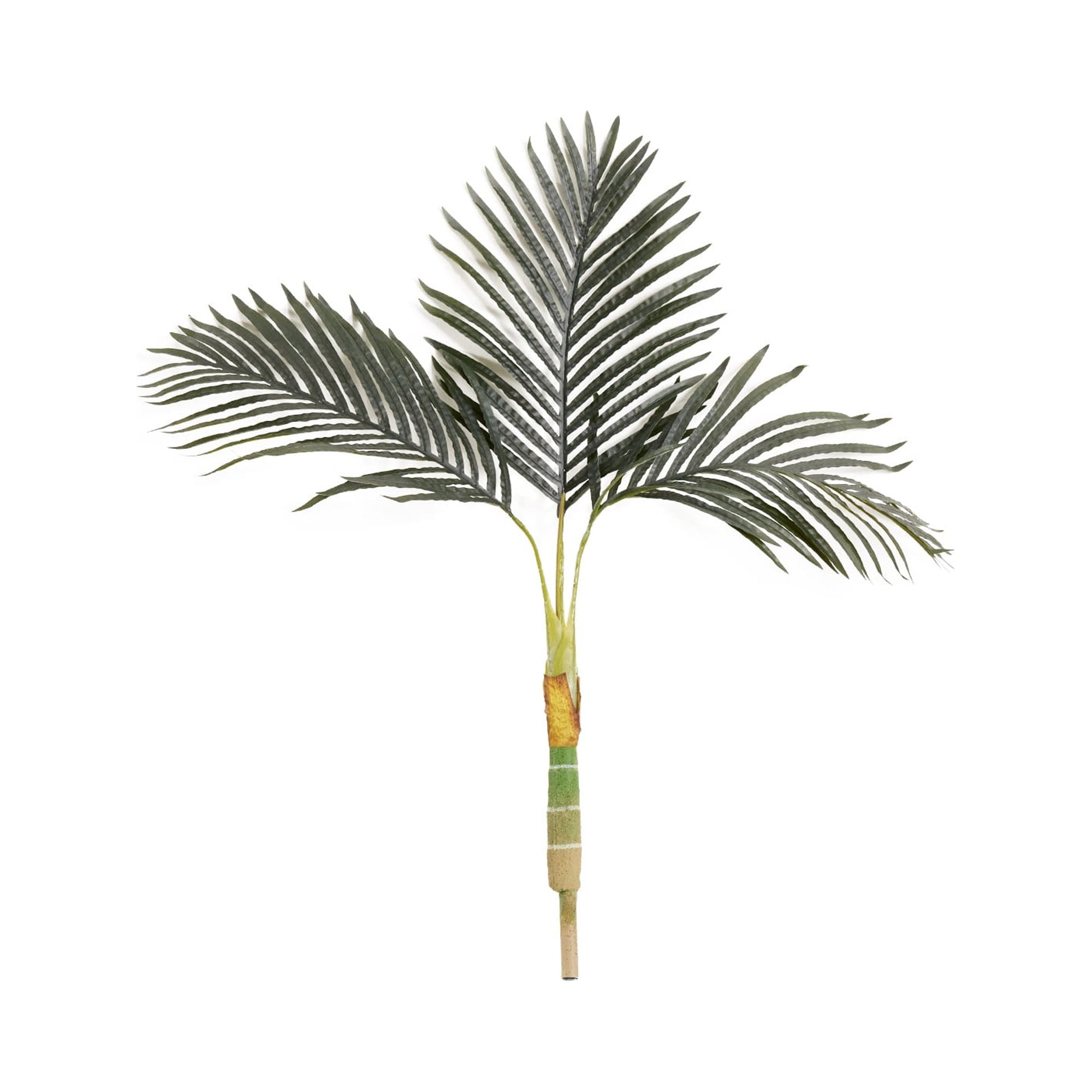 36" Green Plastic Artificial Palm Floor Plant
