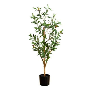 Nearly Natural 3ft. Artificial Olive Tree with Natural Trunk