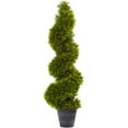 thumbnail image 1 of Nearly Natural 3ft. Grass Spiral Artificial Topiary with Decorative Planter, Green, 1 of 3