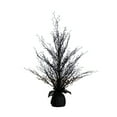 thumbnail image 1 of Nearly Natural 3ft. Pre-Lit Halloween Black Twig Artificial Fall Tree in Burlap Planter with 52 Warm White LED Lights, 1 of 10