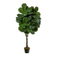 thumbnail image 1 of Nearly Natural 4.5' Fiddle Leaf Fig Artificial Tree (Indoor/Outdoor), 1 of 4
