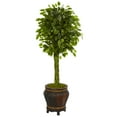 thumbnail image 1 of Nearly Natural 4.5 ft. Braided Ficus Artificial Tree in Planter UV Resistant (Indoor/Outdoor), 1 of 1