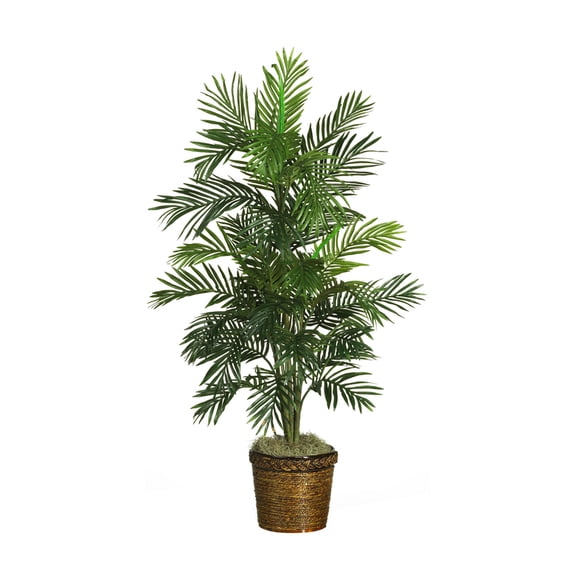 Nearly Natural 4.5ft. Areca Palm Artificial Tree with Basket