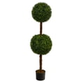 thumbnail image 1 of Nearly Natural 4.5ft. Boxwood Double Ball Topiary Artificial Tree (Indoor/Outdoor), 1 of 4