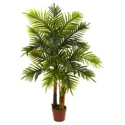 Nearly Natural 4 Areca Palm Artificial Tree Real Touch, Green