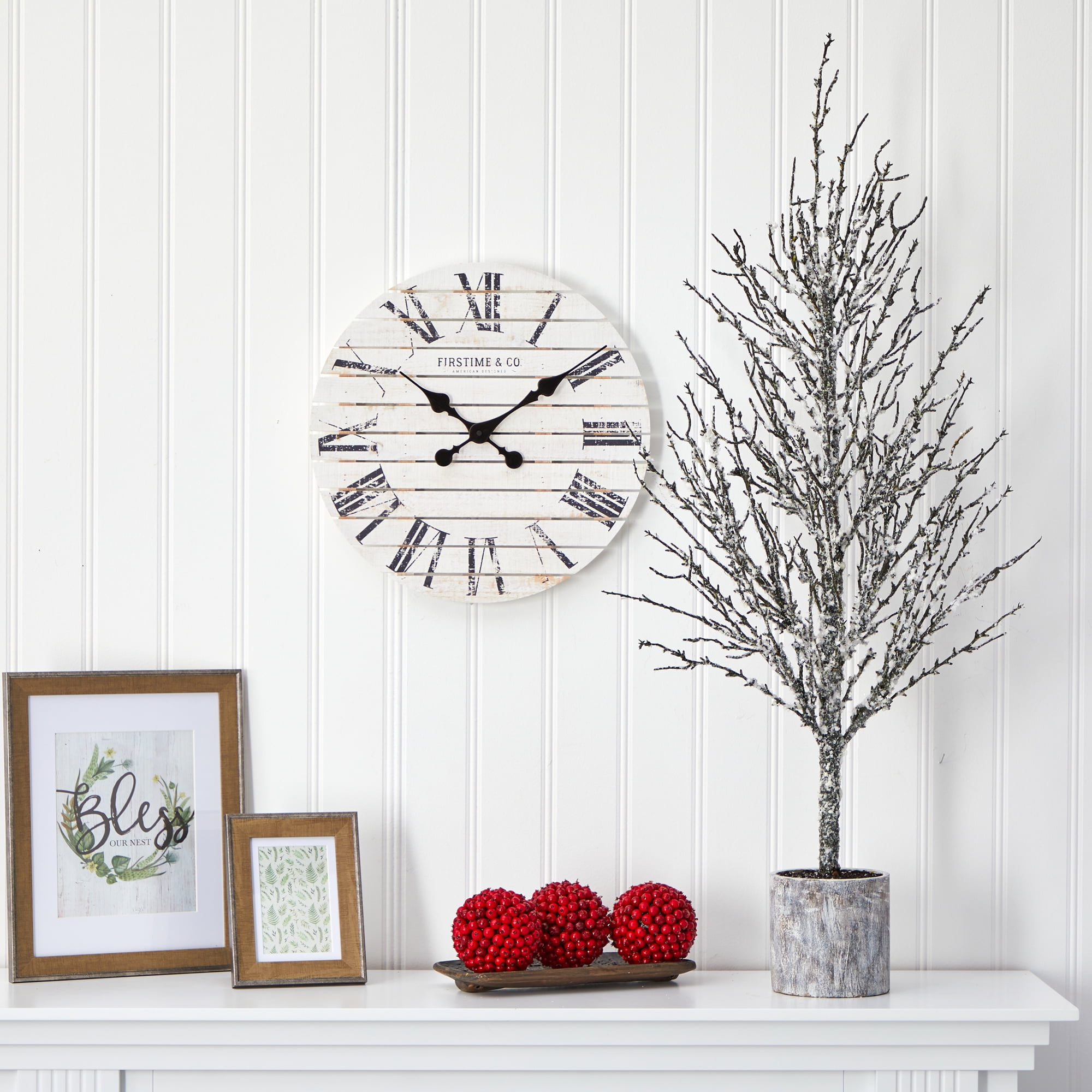 Nearly Natural 4' Artificial Synthetic Twig, White