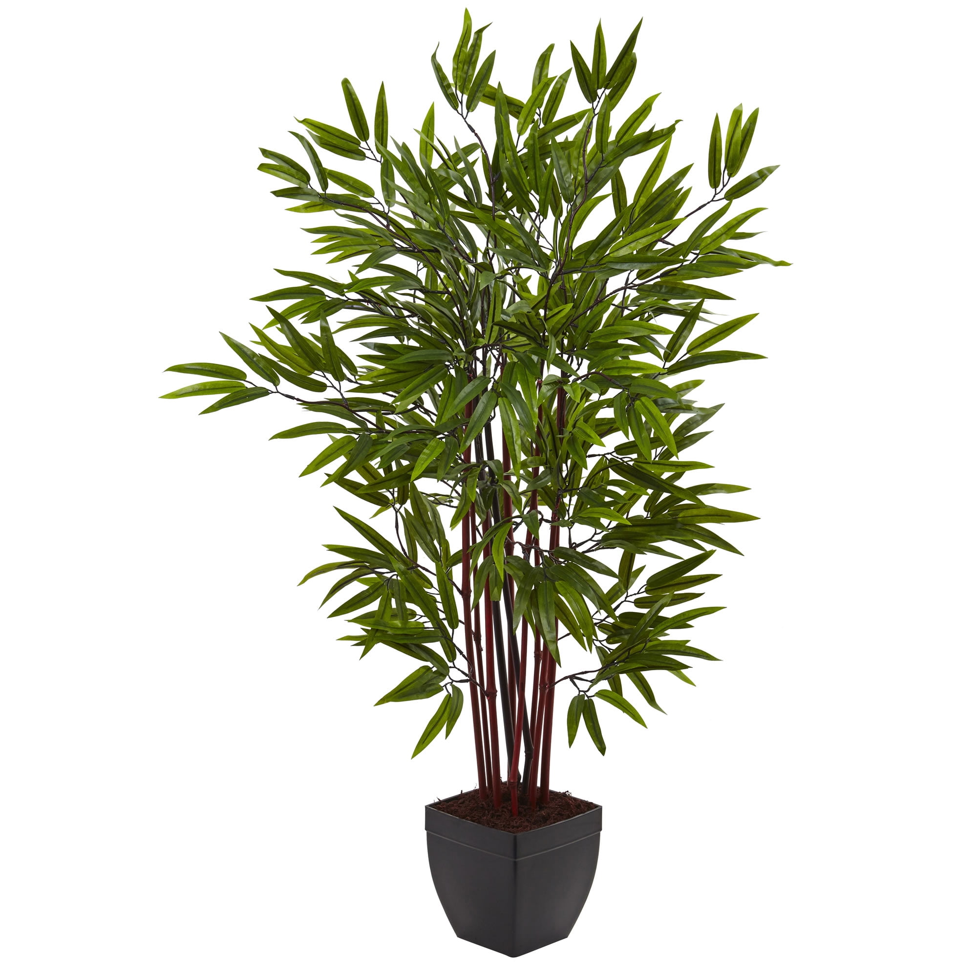 Nearly Natural 4' Bamboo Artificial Tree with Planter, Green