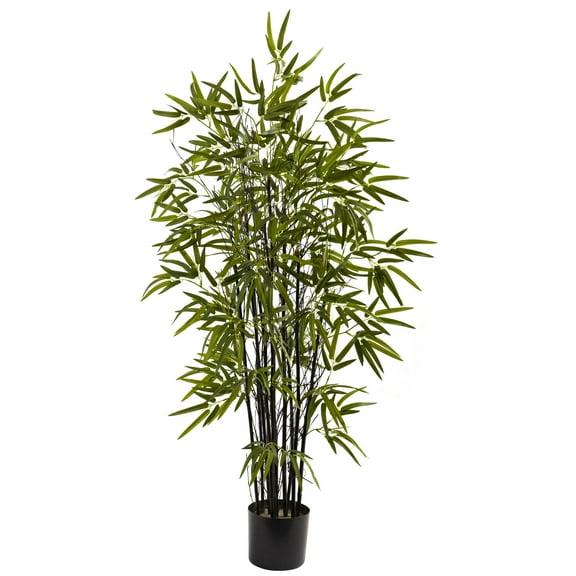 Nearly Natural 4' Black Bamboo Artificial Tree