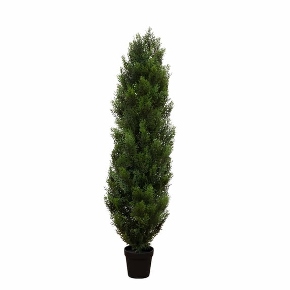 Nearly Natural 4' Cedar Tree Artificial Tree (Indoor/Outdoor), Green