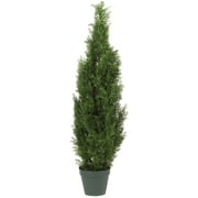Nearly Natural 4' Cedar Tree Artificial Tree (Indoor/Outdoor), Green