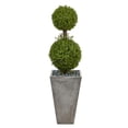 thumbnail image 1 of Nearly Natural 4' Double Boxwood Topiary in Planter (Indoor/Outdoor) - 21", 1 of 3