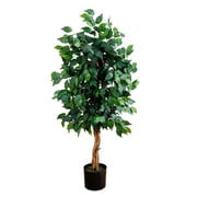 Nearly Natural 4' Ficus Artificial Tree, Green