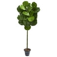 thumbnail image 1 of Nearly Natural 4' Fiddle Leaf Artificial Tree With Decorative Planter, 1 of 3
