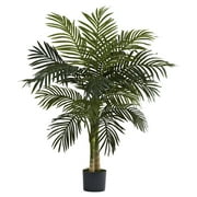 Nearly Natural 4' Golden Cane Palm Artificial Tree, Green
