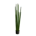 thumbnail image 1 of Nearly Natural 4' Green Sansevieria Artificial Plant in Plastic Pot, 1 of 4