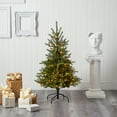 thumbnail image 1 of Nearly Natural 4' Green Spruce Artificial Christmas Tree Prelit 100 Clear Lights, 1 of 8