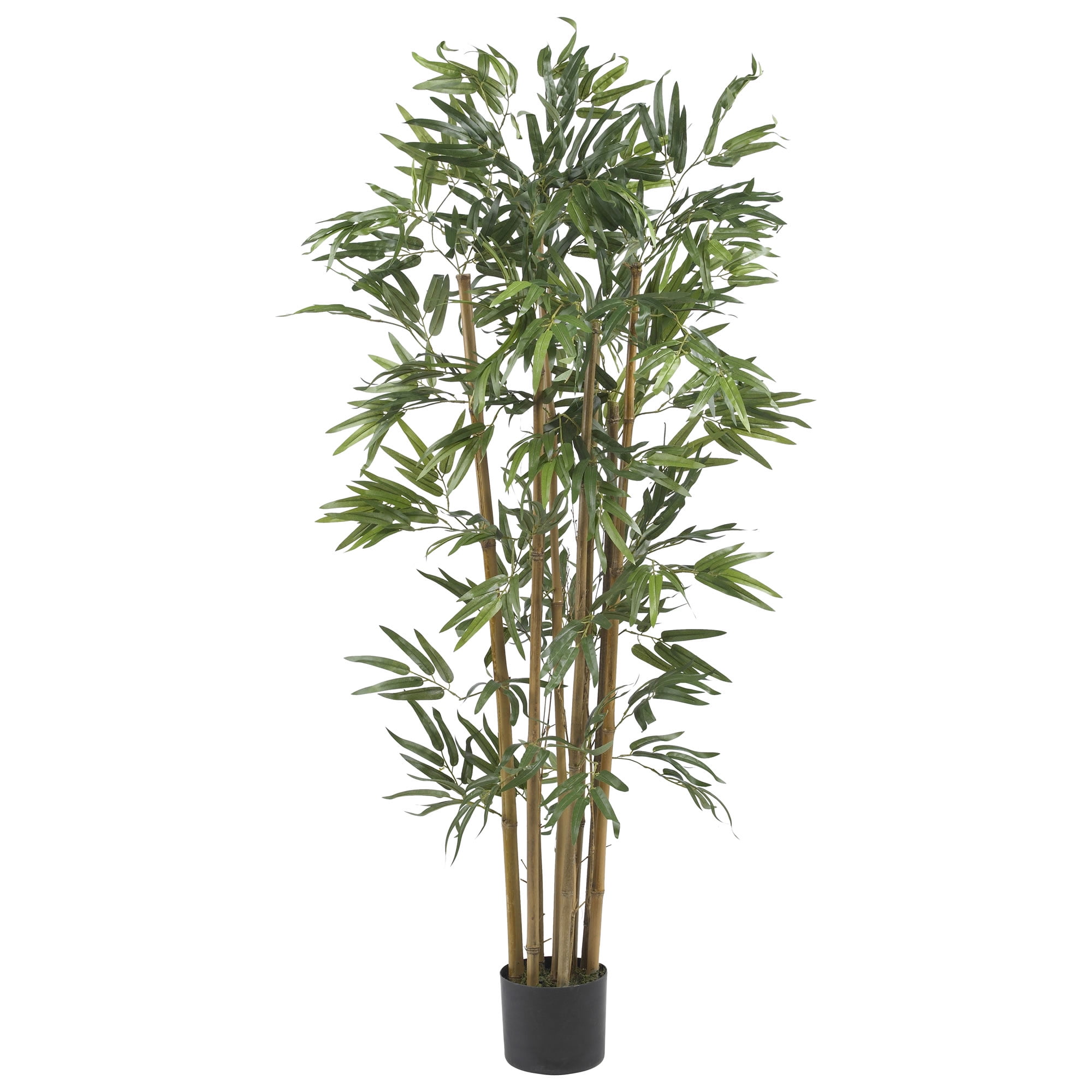 48-Inch Green Silk and Bamboo Outdoor Potted Tree