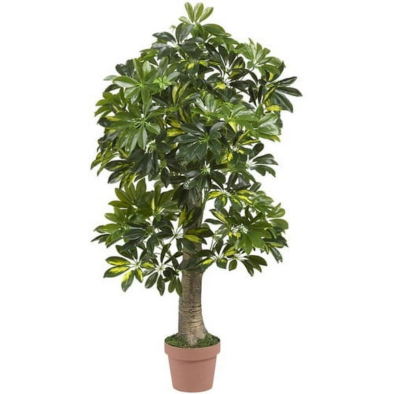Nearly Natural 4' Schefflera Artificial Tree (Real Touch)