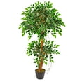 thumbnail image 1 of Nearly Natural 4' Variegated Ficus Artificial Tree, 1 of 2