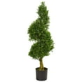 thumbnail image 1 of Nearly Natural 4 ft. Spiral Boxwood Artificial Tree, UV Resistant (Indoor/Outdoor), 1 of 5