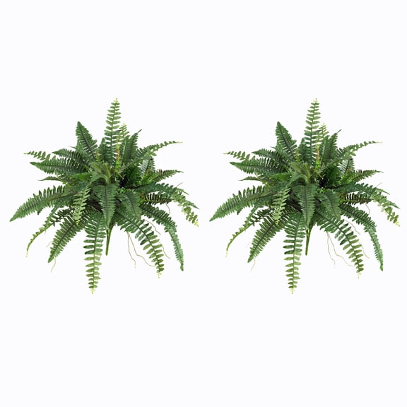 Nearly Natural 40" Boston Fern Artificial Plant (Set of 2), Green
