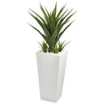 thumbnail image 1 of Nearly Natural 40” Spiky Agave Artificial Plant in White Planter, 1 of 2