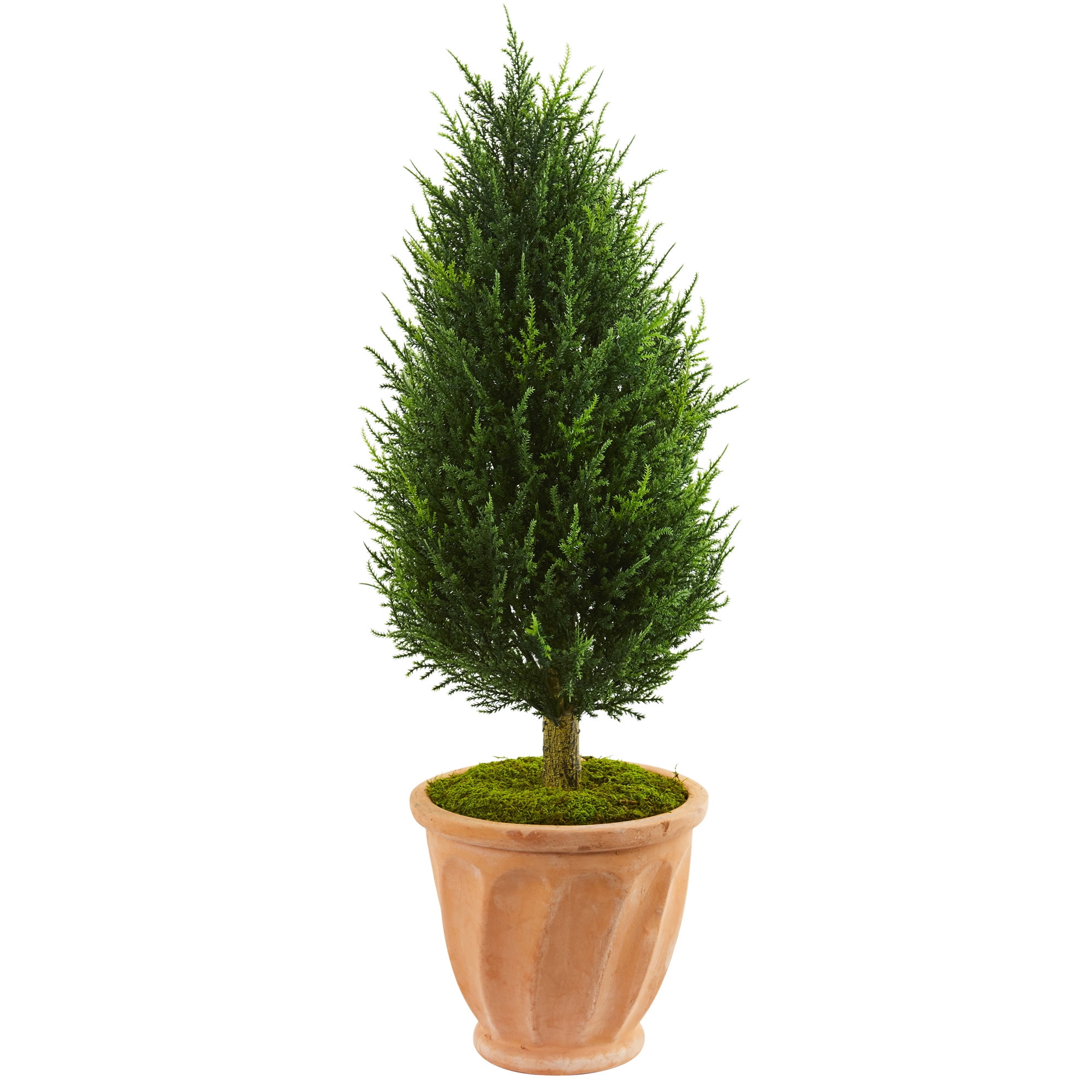 Nearly Natural 40 in. Cypress Artificial Tree in Terracotta Planter UV Resistant (Indoor/Outdoor)