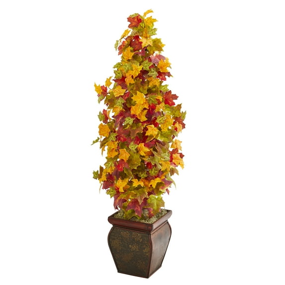 Nearly Natural 40in. Autumn Maple Artificial Tree in Decorative Planter