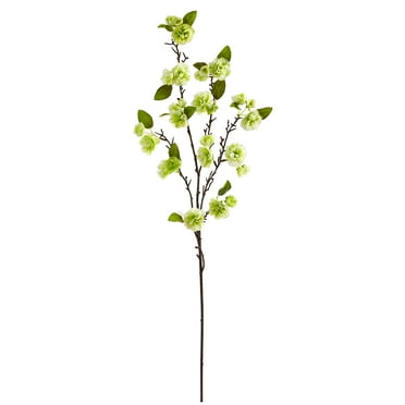 Nearly Natural 41" Cherry Blossom Artificial Flower (Set of 3), Green