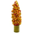 thumbnail image 1 of Nearly Natural 41in. Autumn Maple Artificial Tree in Green Metal Planter, 1 of 2