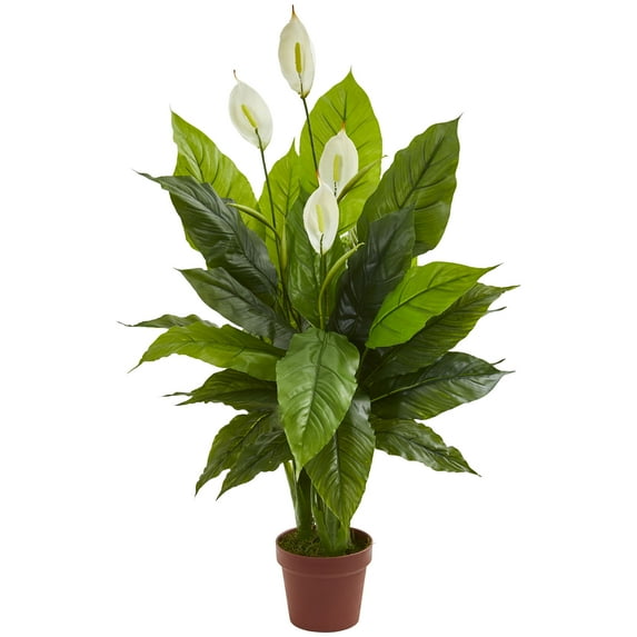 Nearly Natural 42" Spathiphyllum Artificial Plant (Real Touch), Green