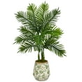 thumbnail image 1 of Nearly Natural 46" Areca Palm Artificial Tree in Floral Print Planter (Real Touch), 1 of 3