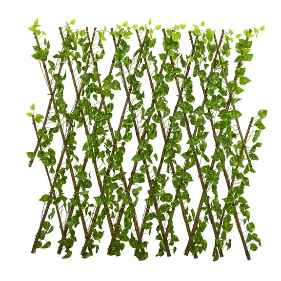 Nearly Natural 47" Pothos Artificial Plant, Plastic Expandable Fence UV Resistant
