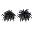 thumbnail image 1 of Nearly Natural Artificial Halloween Boston Ferns - 48" - Black - Set of 2, 1 of 4