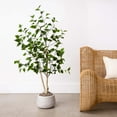 thumbnail image 1 of Nearly Natural Potted Artificial Birch Tree - 4' - Green, 1 of 6