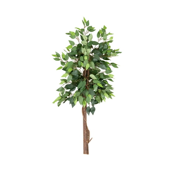 Nearly Natural 4ft. Artificial Double Trunk Ficus Tree (No Pot), Green