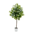 thumbnail image 1 of Nearly Natural 4ft. Artificial Ficus Tree with Decorative Planter, Green, 1 of 4
