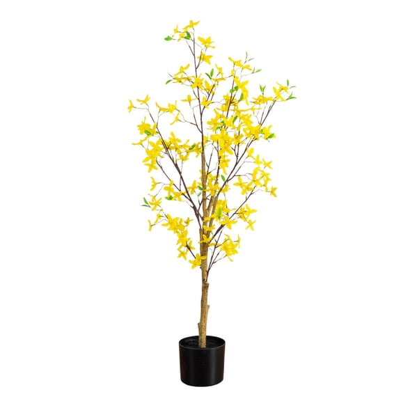 Nearly Natural 4ft. Artificial Forsythia Tree