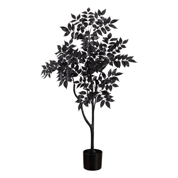 Nearly Natural 4ft. Artificial Halloween Black Sumac Tree
