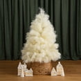 thumbnail image 1 of Nearly Natural Artificial Pampas Grass Christmas Tree - 4' - Cream - Unlit, 1 of 9