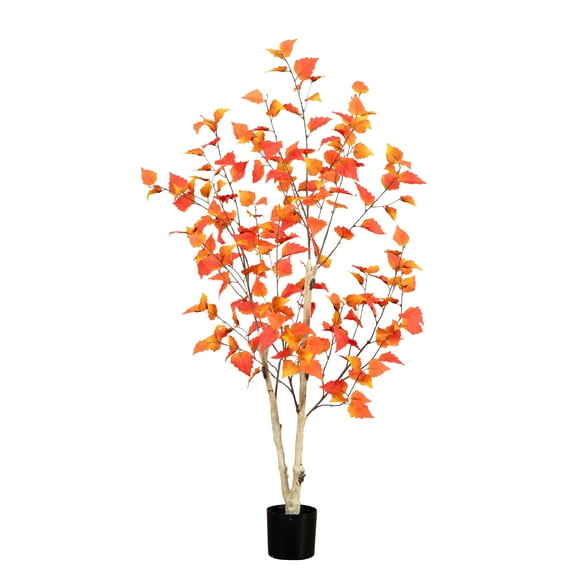 Nearly Natural 4ft. Autumn Birch Artificial Fall Tree