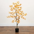 thumbnail image 1 of Nearly Natural Birch Leaf Artificial Potted Tree - 4' - Orange, 1 of 7