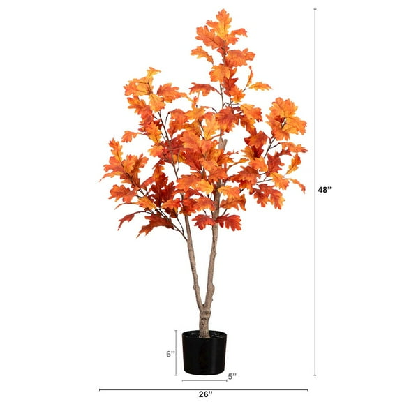 Nearly Natural 4ft. Autumn Oak Artificial Fall Tree