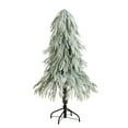 thumbnail image 1 of Nearly Natural 4ft. Flocked Down Swept Artificial Christmas Tree with 110 LED Lights, 1 of 9