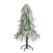 Nearly Natural 4ft. Flocked Down Swept Artificial Christmas Tree with 110 LED Lights