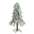 thumbnail image 1 of Nearly Natural 4ft. Flocked Down Swept Artificial Christmas Tree with 110 LED Lights, 1 of 9