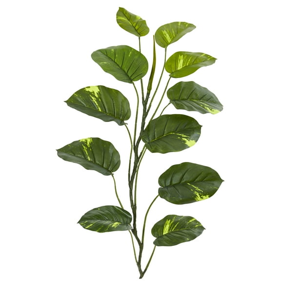 Nearly Natural 4ft. Large Leaf Pothos Artificial Vinning Plant (Set of 4), Green