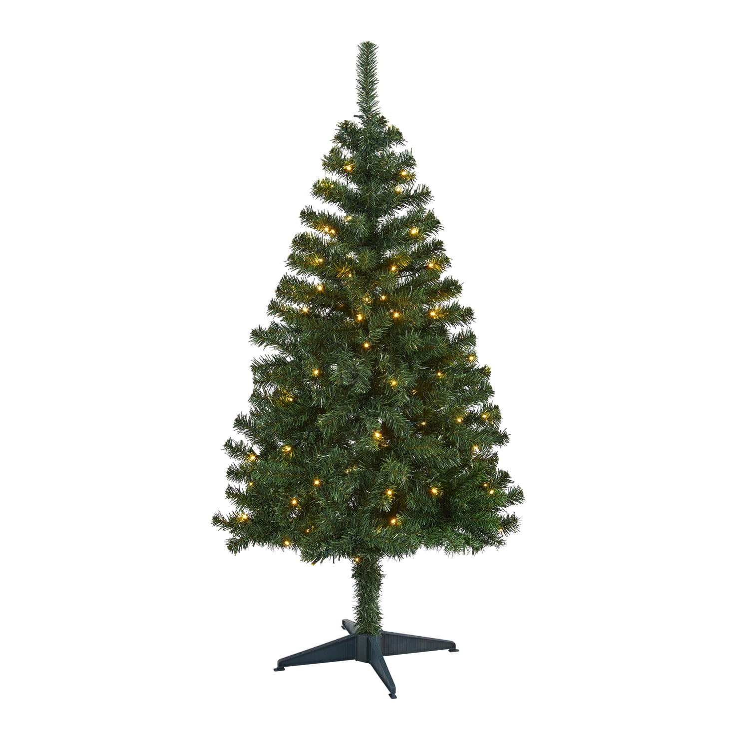 4ft Pre-Lit Northern Tip Pine Artificial Christmas Tree with Clear LED Lights