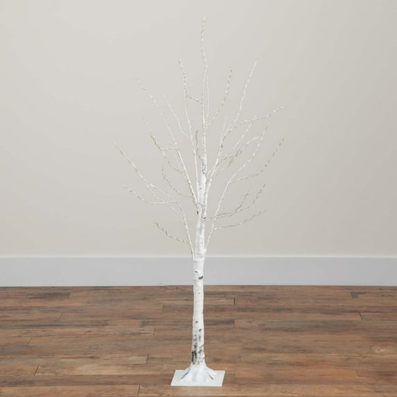 Nearly Natural Pre-Lit Birch Artificial Christmas Tree - 4' - Color Changing LED Lights
